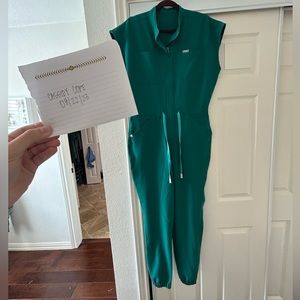 Hunter Green Rafaela Scrub Jumpsuit